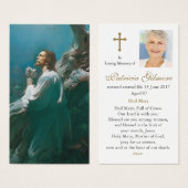 葬儀ロス祈キリストの祈りの言葉同情カード (正面&裏面)