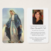 葬儀ロス私たちの女性の祈りの言葉同情カード (正面&裏面)