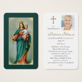 葬儀ロス私たちの女性の祈りの言葉同情カード (正面&裏面)