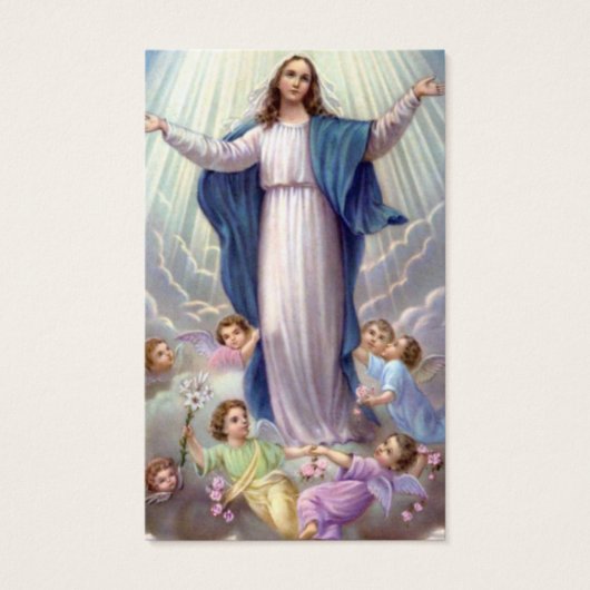 葬儀ロス私たちの女性ロザリオ祈りの言葉同情カード (正面)