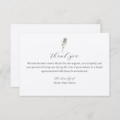 葬儀ワイルドフラワーフローラサンキューノートカード サンキューカード (正面/裏面)