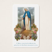 葬儀ヴァージンメアリーメダル祈りの言葉共感表 (正面)