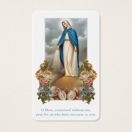 葬儀ヴァージンメアリーメダル祈りの言葉共感表 (正面)