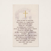 葬儀ヴィンテージフォトスクリプト記念祈りの言葉カード (裏面)