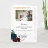 葬儀令・フローラ記念事業 カード (裏面)