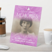 葬儀共有あなたの思い出のサインバラ紫ピンク 台座サイン (インサイチュ)