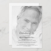 葬儀写真お祝い・オブ・ライフ・メモリアル 招待状 (正面/裏面)