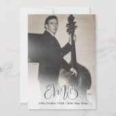 葬儀写真エレガント男性お祝い 招待状 (裏面)