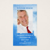 葬儀写真悔やみや弔慰記念祈りの言葉カード (正面)