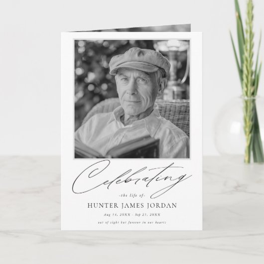 葬儀写真死亡順 プログラム (正面)