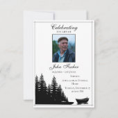 葬儀写真祈りの言葉カード白黒聖句 (正面)