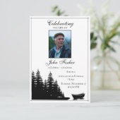 葬儀写真祈りの言葉カード白黒聖句 (スタンド正面)