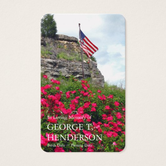 葬儀国旗と花祈りの言葉共感表 (正面)