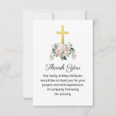 葬儀宗教クリスチャンフローラありがとう サンキューカード (正面)
