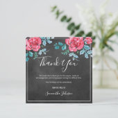 葬儀家族ありがとう水彩バラ写真 サンキューカード (スタンド正面)