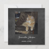 葬儀家族ありがとう水彩バラ写真 サンキューカード (裏面)