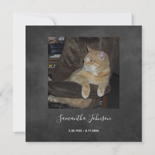 葬儀家族ありがとう水彩バラ写真 サンキューカード (裏面)