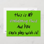 葬儀局長/モルティシヤおもしろいギフト ポストカード (正面/裏面)