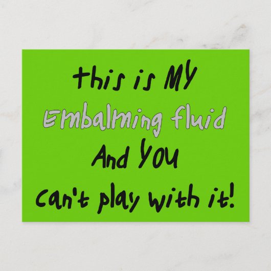 葬儀局長/モルティシヤおもしろいギフト ポストカード (正面)