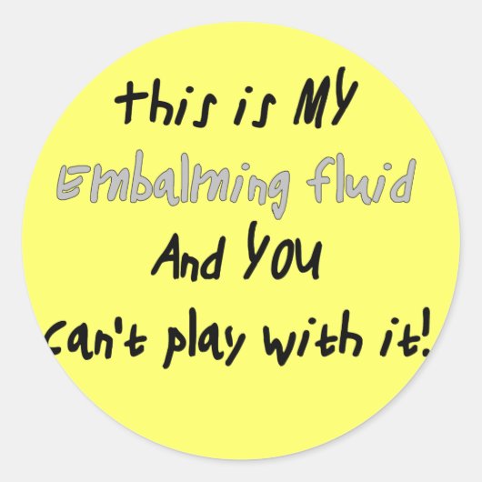 葬儀局長/モルティシヤおもしろいギフト ラウンドシール (正面)