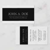 葬儀屋の白くか黒い旗 名刺 (正面/裏面)