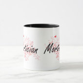 葬儀屋の蝶との芸術的な仕事デザイン マグカップ (中央)