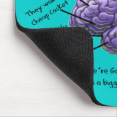 葬儀屋または葬儀屋のおもしろいな頭脳のデザイン マウスパッド (コーナー)