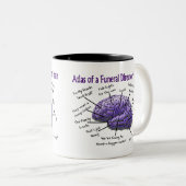 葬儀屋または葬儀屋のおもしろいな頭脳のマグ ツートーンマグカップ (正面右)