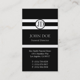 葬儀屋ペンダントの黒 名刺