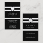 葬儀屋ペンダントの黒 名刺 (正面/裏面)