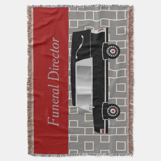 葬儀屋編まれた総括的な赤 スローブランケット (正面縦)