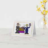 葬儀役員の感謝の日のグリーティングカード カード (黄色い花)