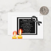 葬儀後のキャンドル2サンキューカード ノートカード (正面/裏面インサイチュ)