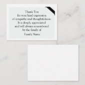 葬儀後のミニマリストサンキューカード ノートカード (正面/裏面)