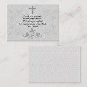 葬儀後のリーフフレームサンキューカード ノートカード (正面/裏面)