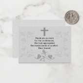 葬儀後のリーフフレームサンキューカード ノートカード (正面/裏面インサイチュ)