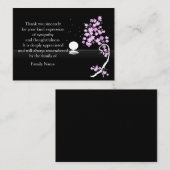 葬儀後の月の木の花のサンキューカード ノートカード (正面/裏面)