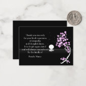 葬儀後の月の木の花のサンキューカード ノートカード (正面/裏面インサイチュ)