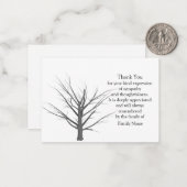 葬儀後の死んだ植物のサンキューカード ノートカード (正面/裏面インサイチュ)
