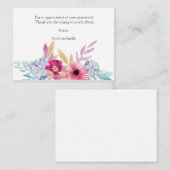 葬儀後の水彩フローラサンキューカード ノートカード (正面/裏面)