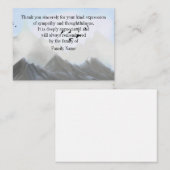 葬儀後の水彩山のサンキューカード ノートカード (正面/裏面)