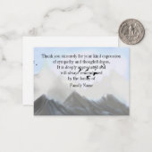 葬儀後の水彩山のサンキューカード ノートカード (正面/裏面インサイチュ)