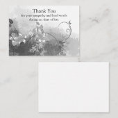 葬儀後の水彩花サンキューカード ノートカード (正面/裏面)