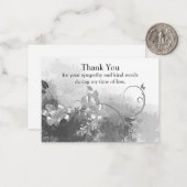 葬儀後の水彩花サンキューカード ノートカード (正面/裏面インサイチュ)