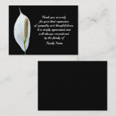 葬儀後の白い喪の花サンキューカード ノートカード (正面/裏面)
