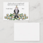 葬儀後の白い花ろうそくサンキューカード ノートカード (正面/裏面)