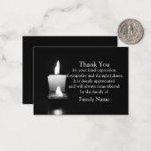 葬儀後の白蝋燭サンキューカード ノートカード (正面/裏面インサイチュ)