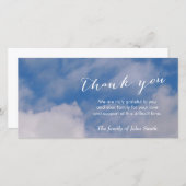 葬儀後の空&雲記念感謝 サンキューカード (正面/裏面)