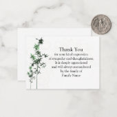 葬儀後の竹葉サンキューカード ノートカード (正面/裏面インサイチュ)