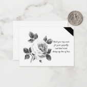葬儀後の美しい白いバラサンキューカード ノートカード (正面/裏面インサイチュ)